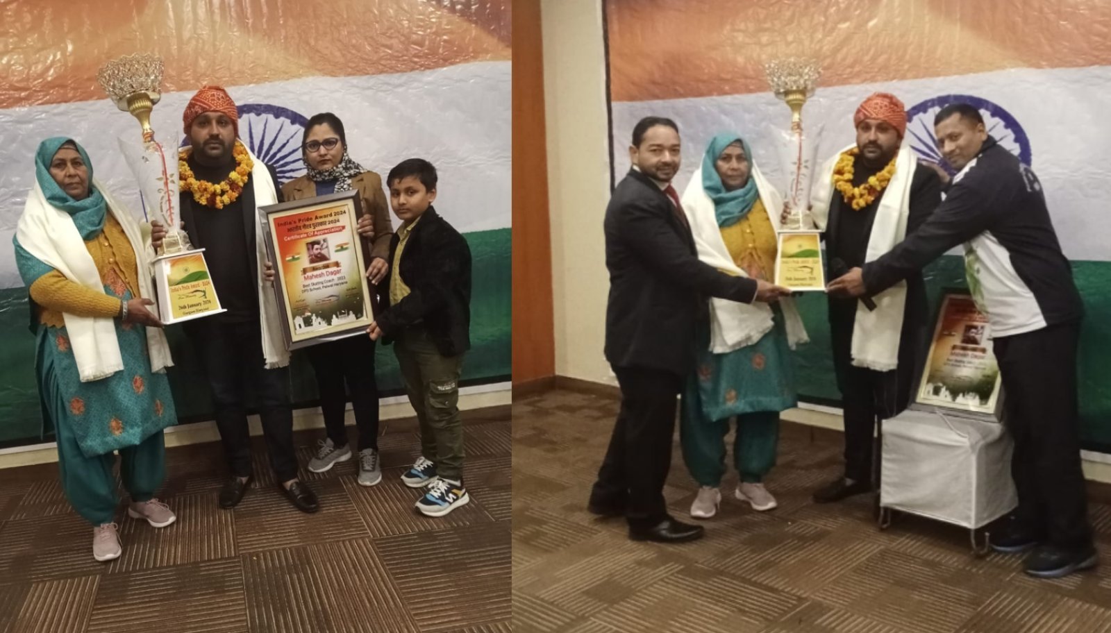 हरियाणा के स्केटिंग कोच महेश डगर को भारतीय गौरव पुरस्कार 2024 से सम्मान